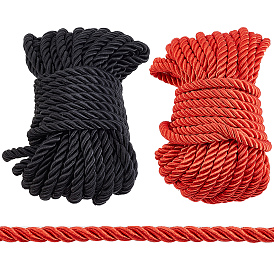 Gorgecraft 2 связки 2 цвета полиэфирной нити, плетеная веревка, круглые