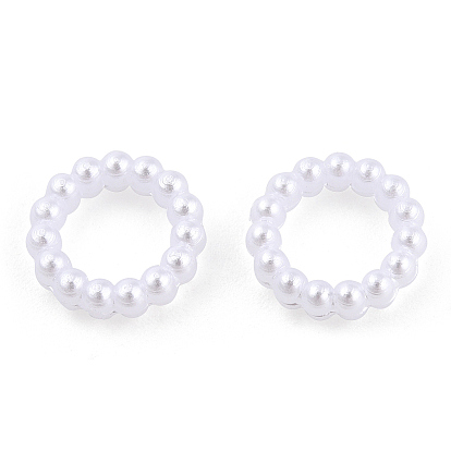 Anneaux de liaison en plastique imitation perle abs, anneau