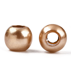 Abs kunststoff nachahmung europäische perlen, großes Loch Rondell Perlen, 11.5~12x10 mm, Bohrung: 5 mm, ca. 780 Stk. / 500 g
