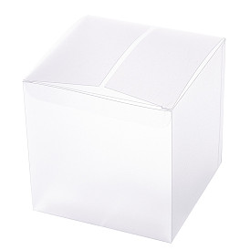 Boîte de faveur rectangle en pvc givré boîte-cadeau de friandises, pour la boîte d'emballage de douche de bébé de noce