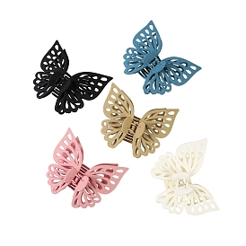 Large Frosted Butterfly Hair Claw Clip, Plastic Hollow Butterfly Ponytail Hair Clip for Women