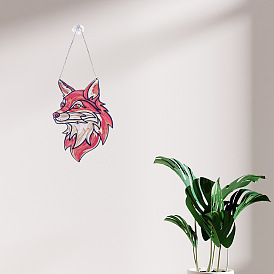 Iron Fox Pendant Decoration, Double-sided Printed Home Window Decoration, Garden Outdoor Courtyard Decoration