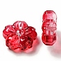 Spray Painted Transparent Glass Beads, Sakura