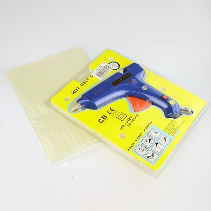 DIY Jewelry Tool Sets, Glue Gun with Seventeen Plastic Sticks, 160~250x11~200mm