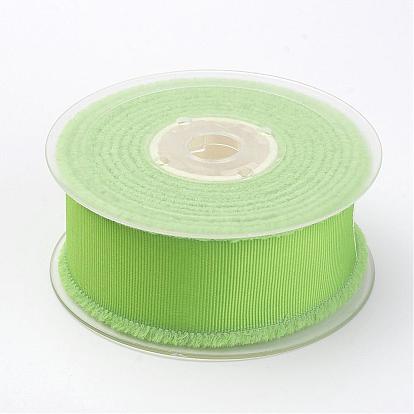 Polyester Frayed Grosgrain Ribbons, with Fringe Tassel