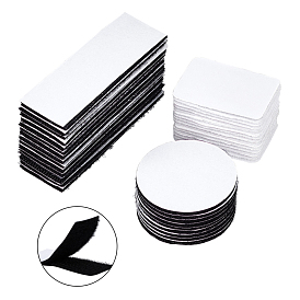 Double Sided Self Adhesive Hook and Loop Tapes, Magic Tapes with Nylon and Polyester, Mixed Shapes