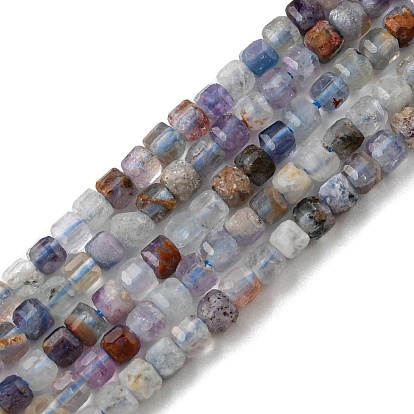 Perlas naturales fluorita hebras, facetados, cubo