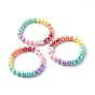 Opaque Acrylic Beads Stretch Bracelet Sets for Kids, Smile
