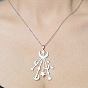 201 Stainless Steel Moon & Star Pendant Necklace