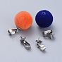 304 pendentifs à clous en acier inoxydable, pour la moitié de perles percées, 12.5x5mm, pin: 1 mm, Trou: 2.5mm