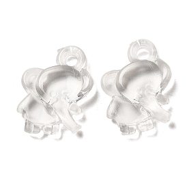 Transparent Acrylic Pendants, Elephant Charms
