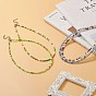 Glass Seed Beaded Two Loops Wrap Bracelet for Women