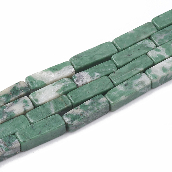 Qinghai natural de cuentas de jade hebras, cuboides