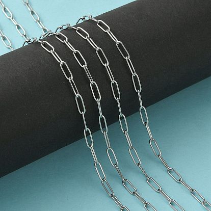 304 chaînes en acier inoxydable, chaînes de trombone, chaînes de câble allongées étirées, soudé