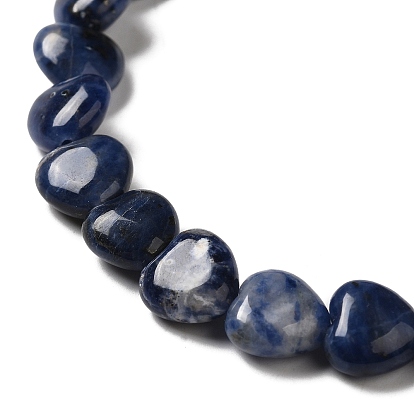 Natural Sodalite Beads Strands, Heart