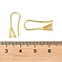 Ganchos para la oreja de latón chapado en rack, alambre de oreja con ganchos para cuentas medio perforadas, larga duración plateado, sin plomo y el cadmio