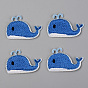 Computerized Embroidery Cloth Iron on/Sew on Patches, Appliques, Costume Accessories, Whale Shape