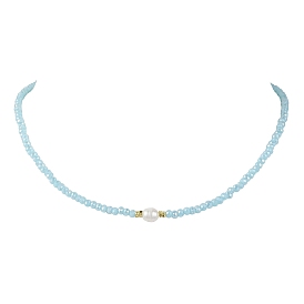 Perles de verre avec colliers de perles