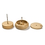 Wood Manual Beading Spinners, with Iron Bent Tip Beading Needle