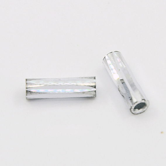 Алюминия бисера, трубка, 8~10x3 мм, отверстие : 2 мм