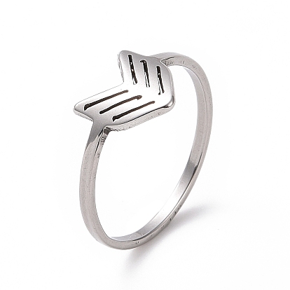 201 кольцо со стрелкой из нержавеющей стали для женщин