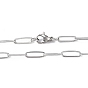 201 Stainless Steel Paperclip Chain Necklace for Men Women