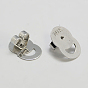 Brass Ear Nuts, Friction Earring Backs for Stud Earrings, 12x8x5mm, Hole: 2mm