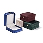 PU Leather Jewelry Box, with Resin Crown, for Pendant Packaging Box, Square