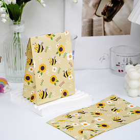 Бумажные пакеты для пчел, многофункциональные сумки прямоугольной формы с конфетами и печеньем, для праздничных подарков