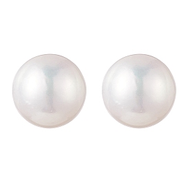Natural Pearl Stud Earrings, 304 Stainless Steel Jewelry for Women