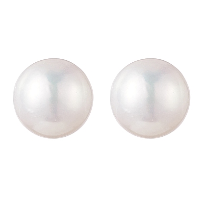 Boucles d'oreilles perle naturelle, 304 bijoux en acier inoxydable pour femmes
