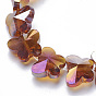 Perles en verre electroplate, de couleur plaquée ab , facette, papillon