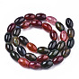 Natural Agate Beads Strands, Dyed, Barrel