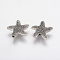 Abalorios de aleación de estilo tibetano, sin plomo y cadmio, estrella de mar / estrellas de mar
