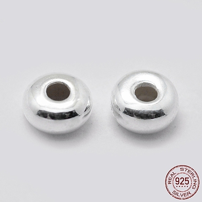925 стерлингов серебряные шарики Spacer, рондель