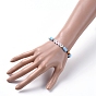 Handmade Polymer Clay Heishi Beads Stretch Bracelets, with Glass Seed Beads, Brass & Acrylic Beads