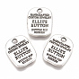 Alloy Quote Charms, Rectangle with Word