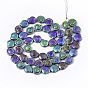 Perles en verre electroplate, forme de coquille spirale