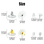 440Pcs 4 Styles Plastic Bell Ear Nuts, Brass Comfort Clutch Ear Nuts