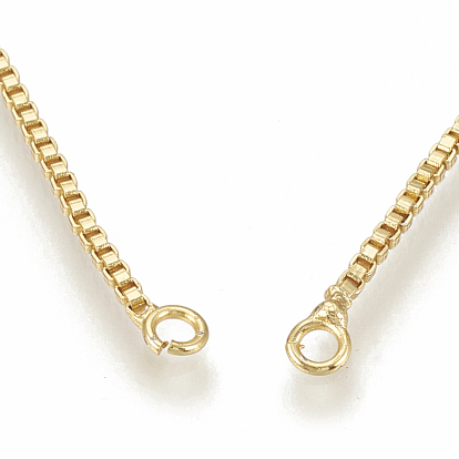 Adjustable Brass Necklace Making, with Cubic Zirconia & Slide Extender Chains, Box Chains