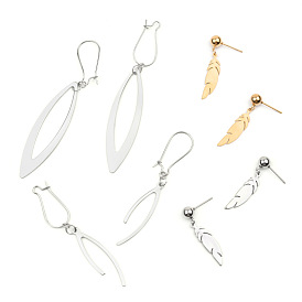 Boucles d'oreilles pendantes minimalistes en acier inoxydable pour femmes