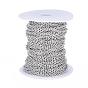 304 chaînes de câbles en acier inoxydable, non soudée, avec bobine, ovale, pour la fabrication de bijoux