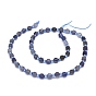 Natural Iolite Beads Strands, with Seed Beads, Faceted, Bicone, Double Terminated Point Prism Beads
