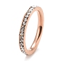 304 conjunto de anillos de diamantes de imitación de acero inoxidable, anillos de dedo de niño