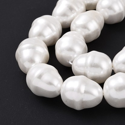 Shell Pearl Beads Strands, Drop