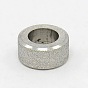 Stainless Steel Large Hole Column Textured Beads, 10x5mm, Hole: 6mm