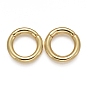 Brass Twister Clasps, Long-Lasting Plated, Ring