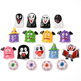 Ghost/Bloodshot Eye/Ghost Mask/Monster/Vampire Halloween Opaque Resin Decoden Cabochons, Halloween Jewelry Craft