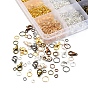 DIY Jewelry Finding Making Kit, Including Alloy Lobster Claw Clasps, Iron Open Jump Rings, Brass Rings, Tweezers