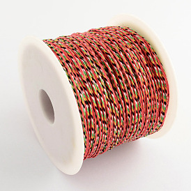 Cordon tressé en nylon pour création de nœud chinois, 1.5mm, environ 109.36 yards (100m)/rouleau